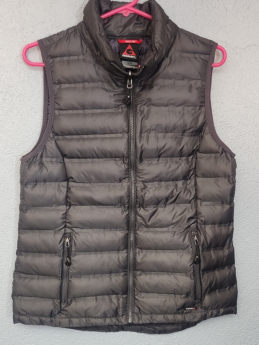 Gerry Weber Quilted Puffer Vest in Charcoal Gray